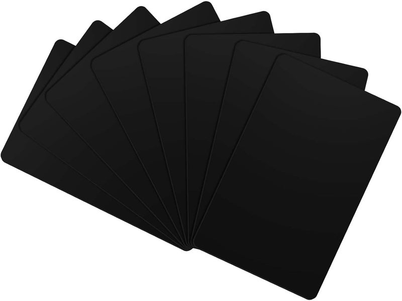 Klmnduo 250 Pack - Premium Blank PVC Cards for ID Badge Printers - Premium Quality Black CR80 30 Mil (CR8030) by - Compatible with Most Photo ID Badge Printers(Black) - Image 1